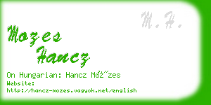 mozes hancz business card